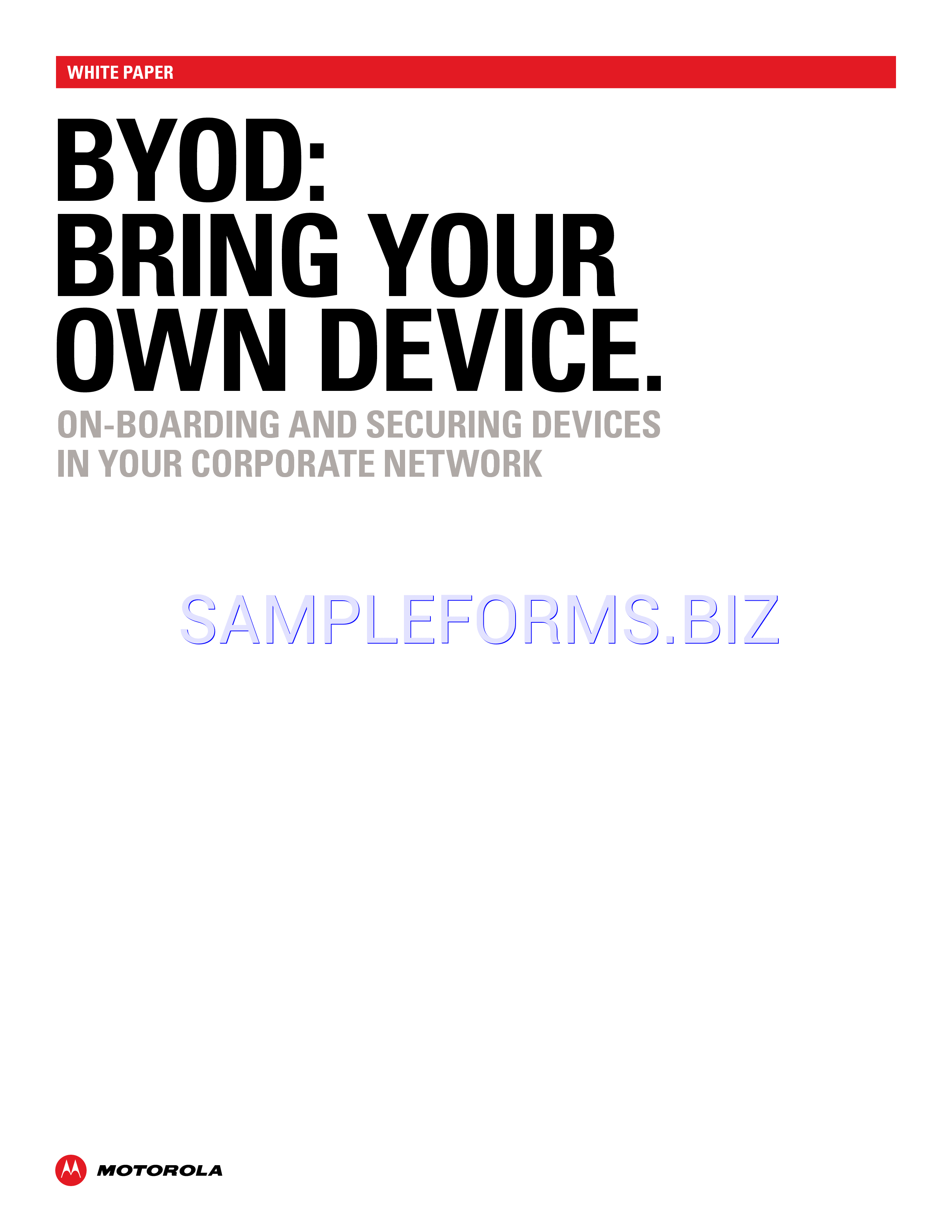 Preview free downloadable BYOD Policy Sample 3 in PDF (page 1)